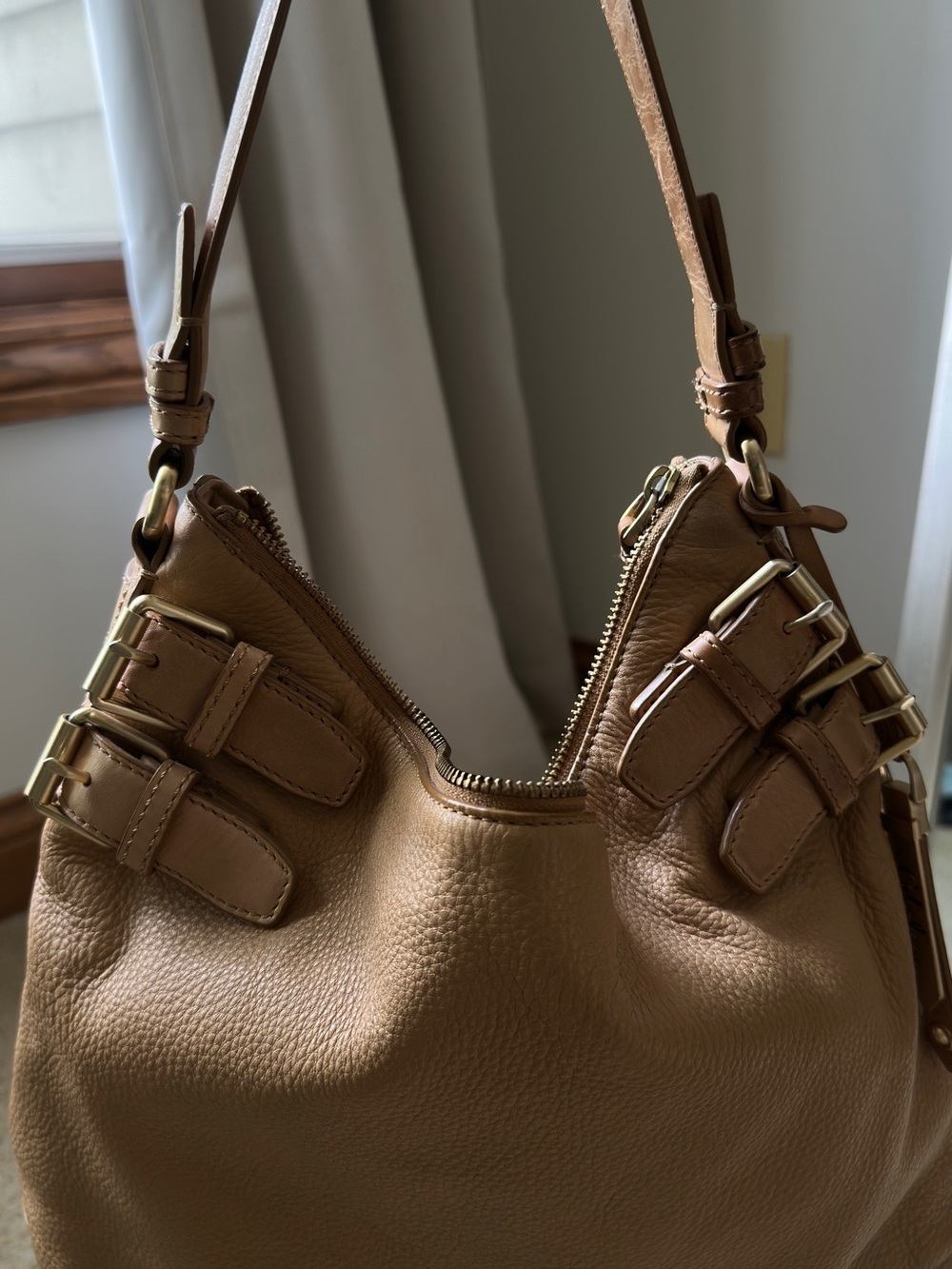 Cole Haan Leather Shoulder Bag in Tan